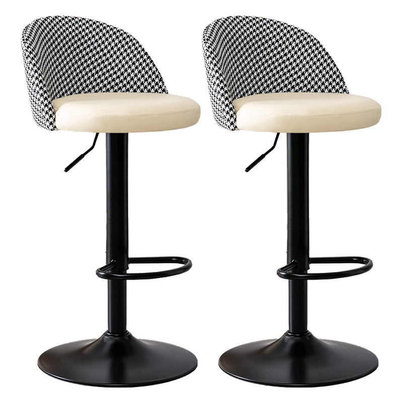 Modern Home Adjustable Height Stool Matte Finish Upholstered Bar Stools
