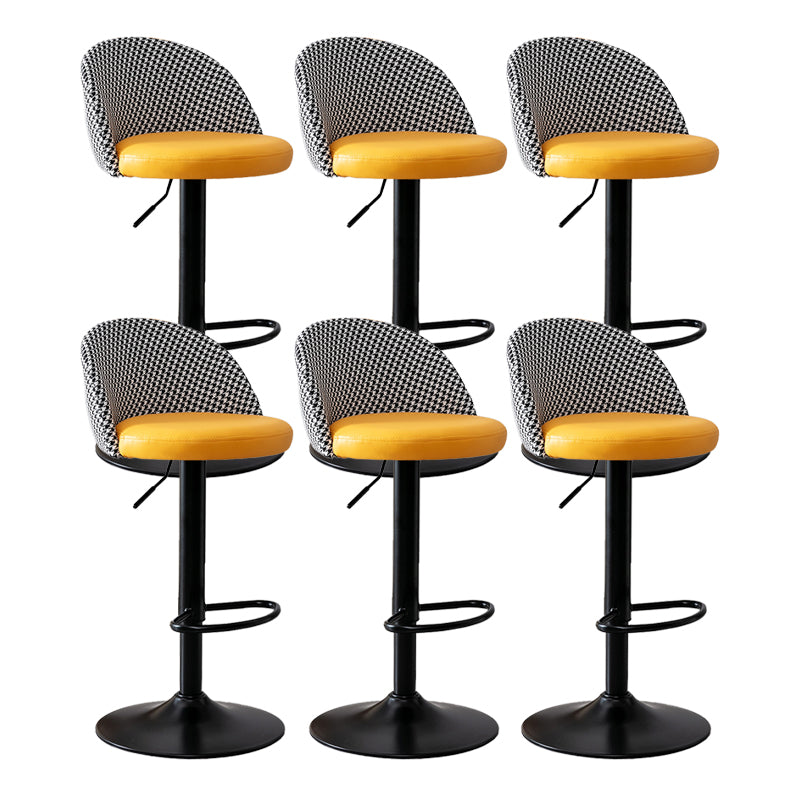 Modern Home Adjustable Height Stool Matte Finish Upholstered Bar Stools