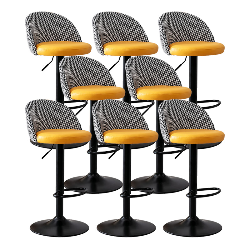 Modern Home Adjustable Height Stool Matte Finish Upholstered Bar Stools