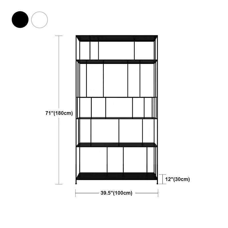 70.87"H Bookshelf Open Back Contemporary Style Bookcase for Home Office