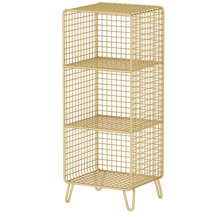 Modern Style Standard Bookcase Metal Closed Back Bookshelf for Home
