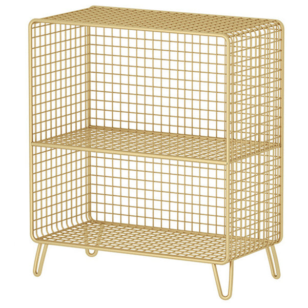 Modern Style Standard Bookcase Metal Closed Back Bookshelf for Home