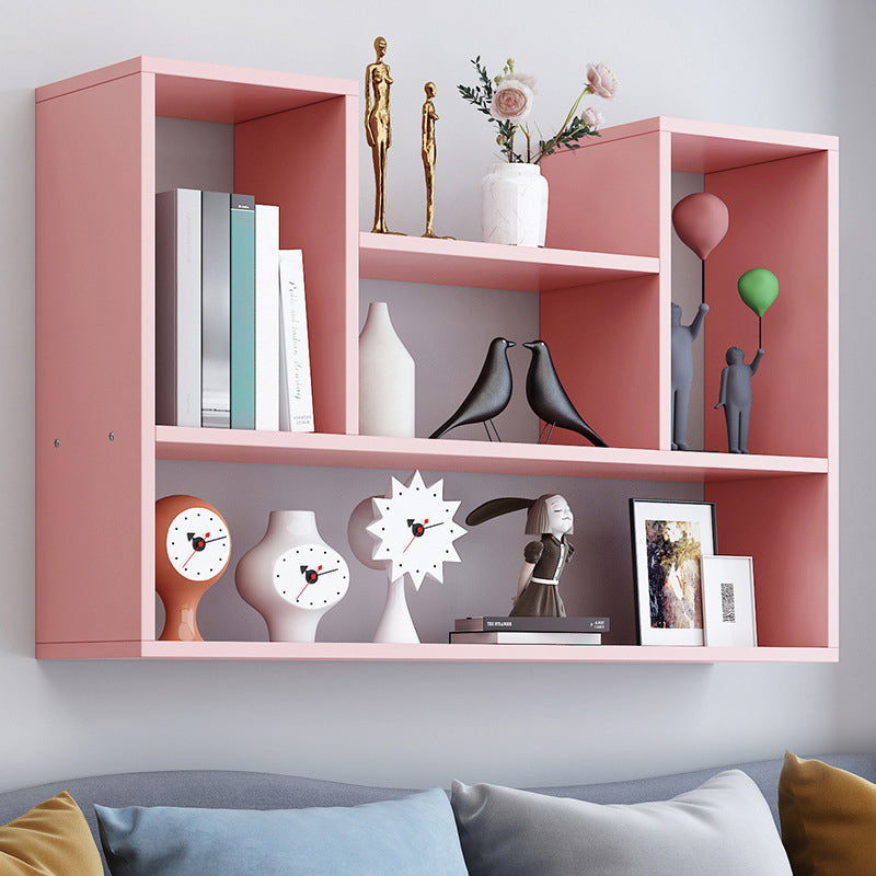 Wall Mounted Bookshelf Contemporary Style Bookcase for Study Room and Office