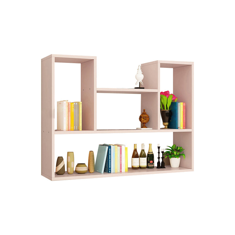 Wall Mounted Bookshelf Contemporary Style Bookcase for Study Room and Office