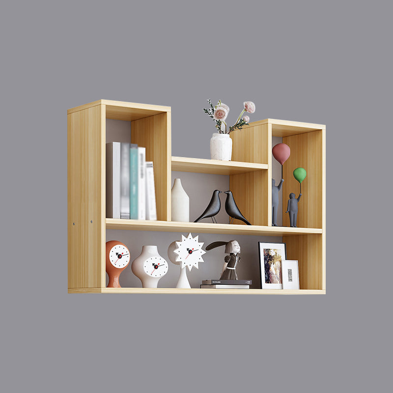 Wall Mounted Bookshelf Contemporary Style Bookcase for Study Room and Office