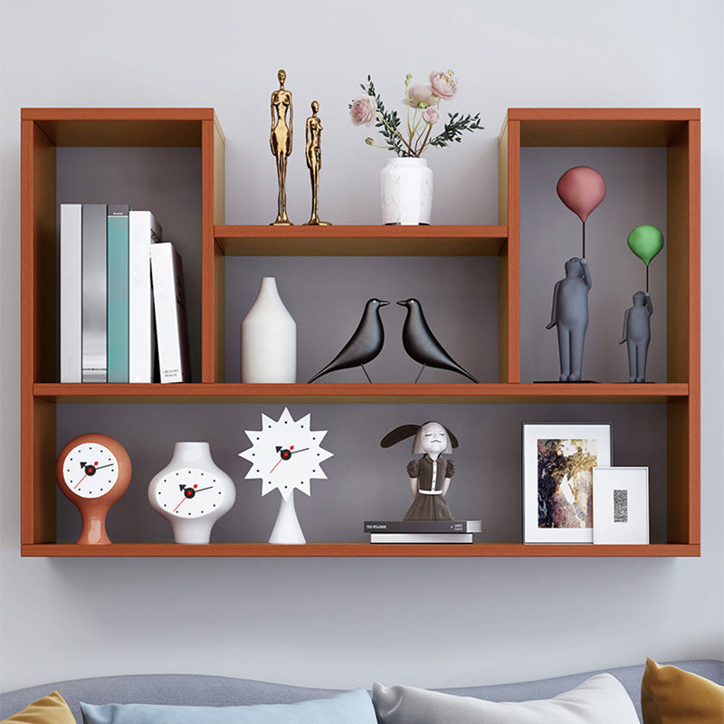 Wall Mounted Bookshelf Contemporary Style Bookcase for Study Room and Office