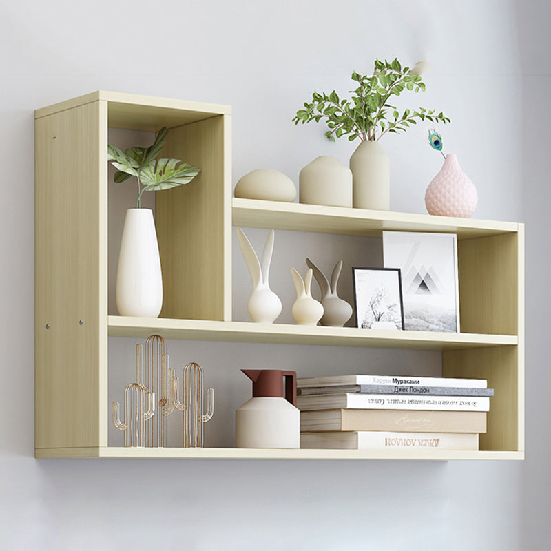 Wall Mounted Bookshelf Contemporary Style Bookcase for Study Room and Office