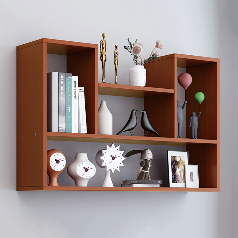 Wall Mounted Bookshelf Contemporary Style Bookcase for Study Room and Office