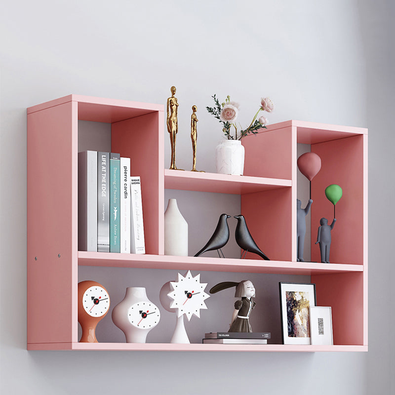 Wall Mounted Bookshelf Contemporary Style Bookcase for Study Room and Office