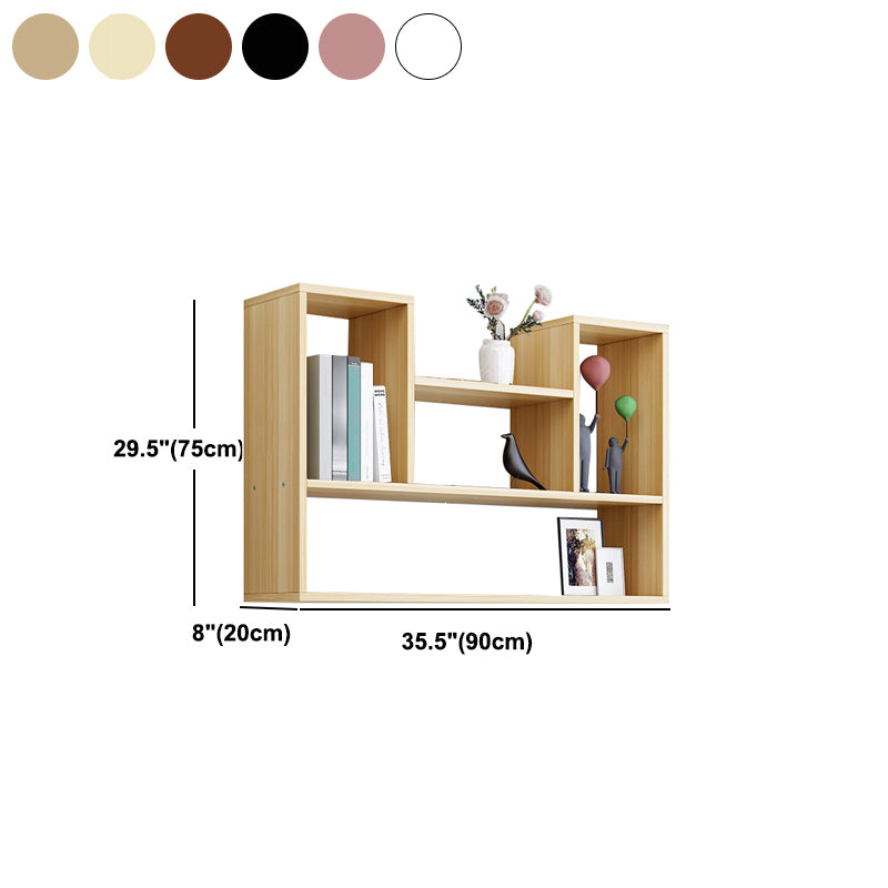 Wall Mounted Bookshelf Contemporary Style Bookcase for Study Room and Office