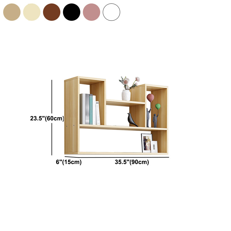 Wall Mounted Bookshelf Contemporary Style Bookcase for Study Room and Office