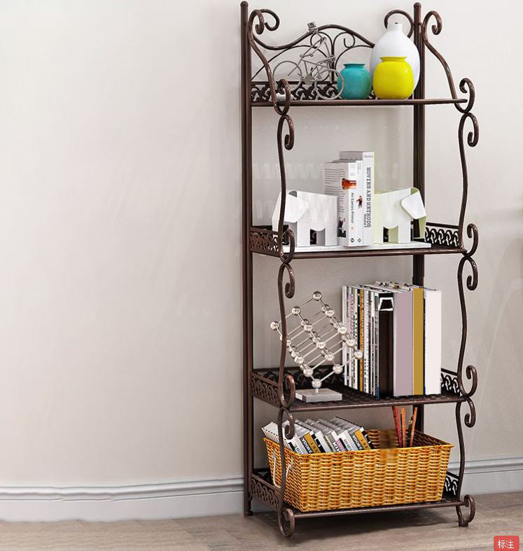 Glam Style Bookcase Shelf Open Back Bookcase for Study Room and Office
