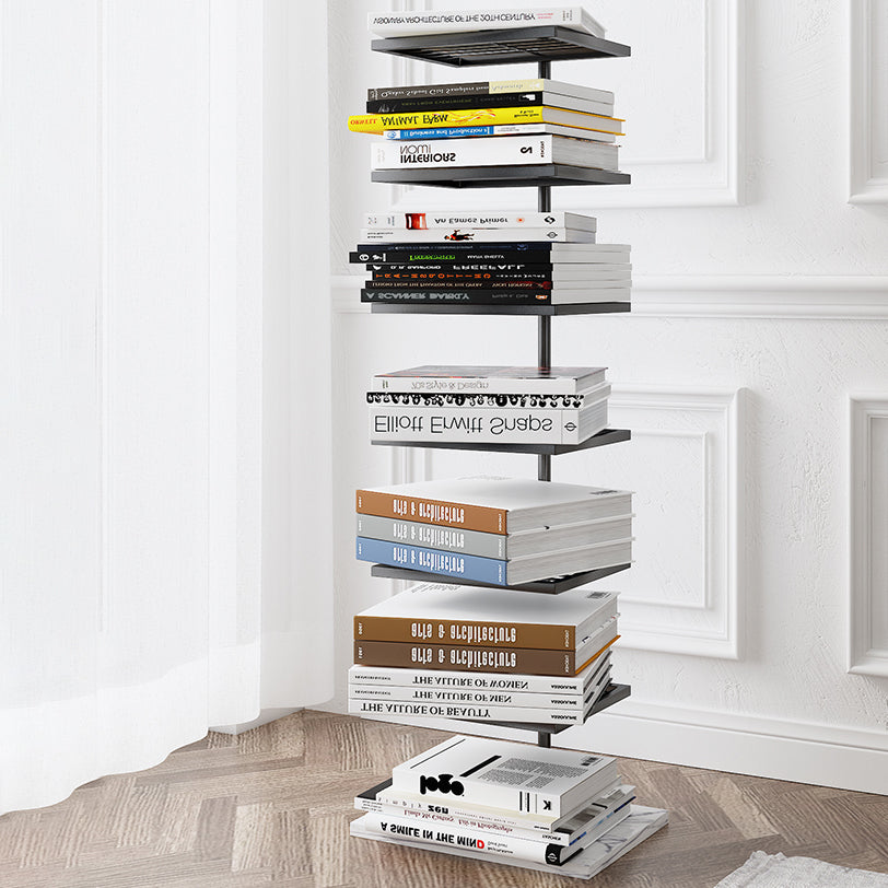 Contemporary Style Bookshelf Invisible Open Back Bookcase for Home and Office