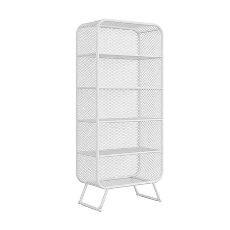 Glam Style Bookshelf Metal Closed Back Shelf Bookcase for Home Use