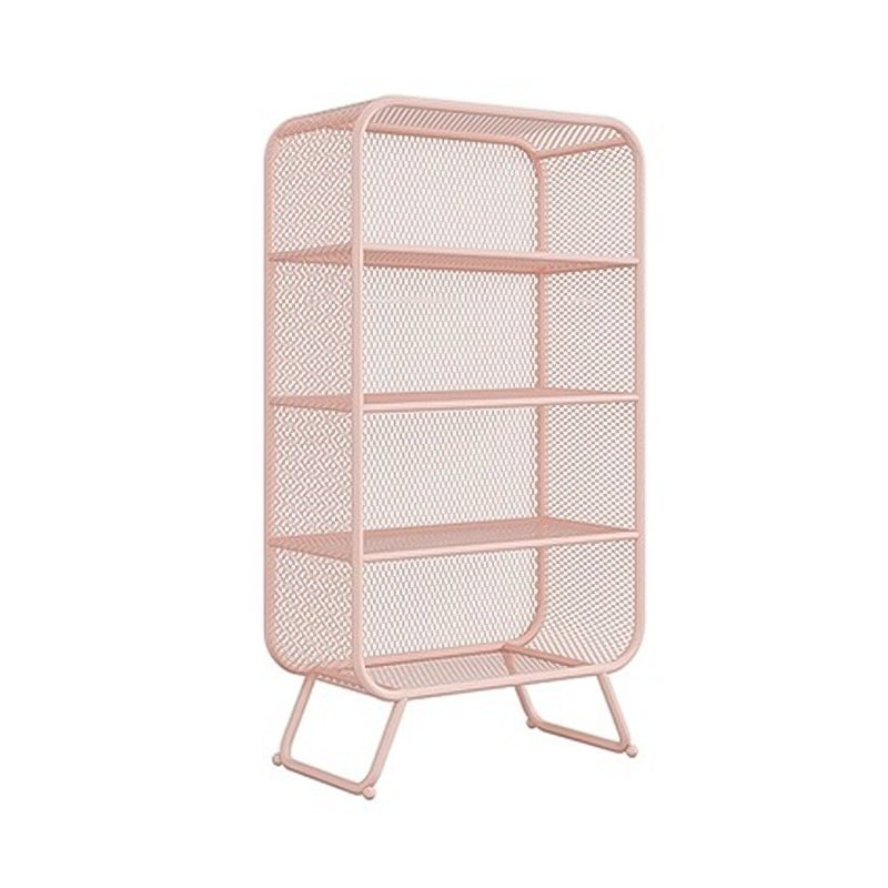 Glam Style Bookshelf Metal Closed Back Shelf Bookcase for Home Use