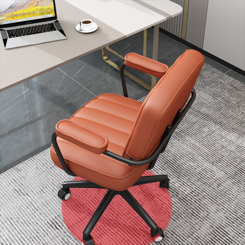 Faux Leather Task Chair Modern Adjustable Tilt Mechanism Office Chair
