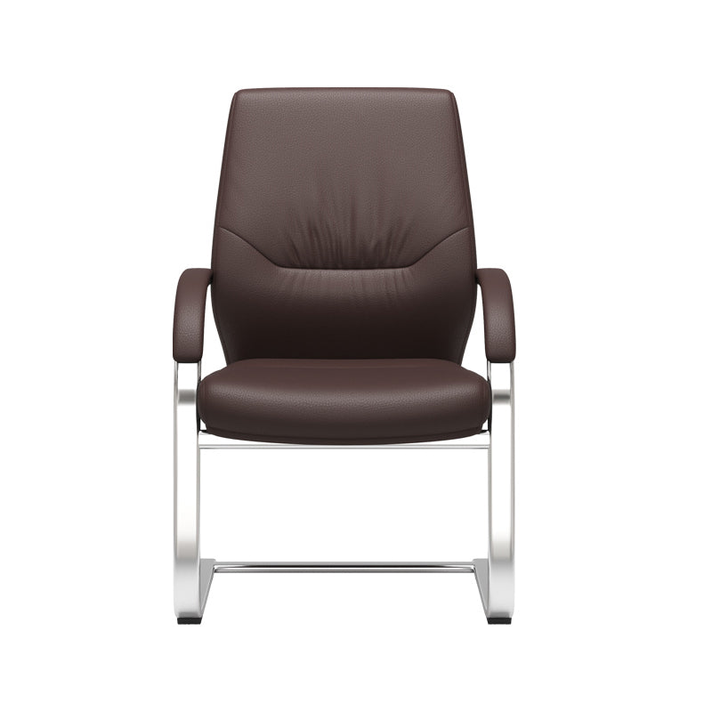 Contemporary Office Chair Lumbar Support No Distressing Fixed Arms Chair