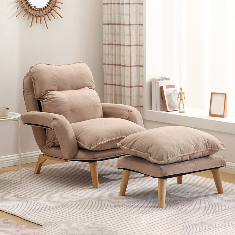 23.62" Wide Convertible Chair with Basic Four Legs Biscuit Back Armchair