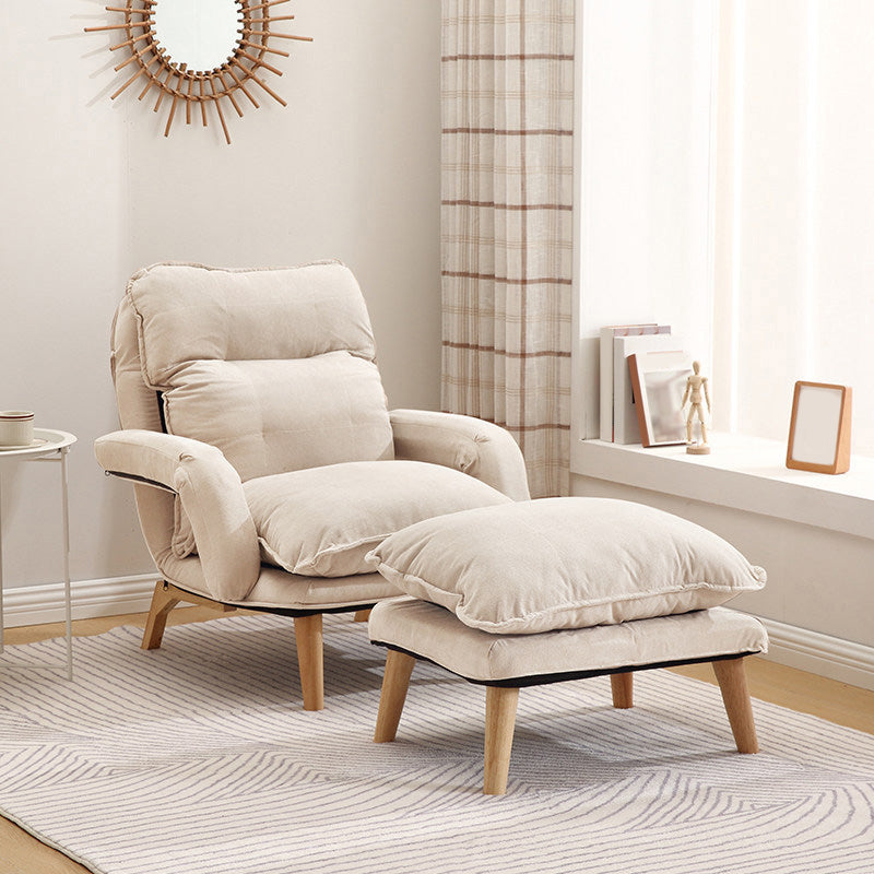 23.62" Wide Convertible Chair with Basic Four Legs Biscuit Back Armchair