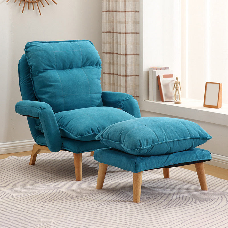 23.62" Wide Convertible Chair with Basic Four Legs Biscuit Back Armchair