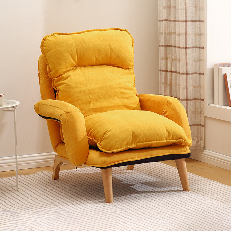 23.62" Wide Convertible Chair with Basic Four Legs Biscuit Back Armchair