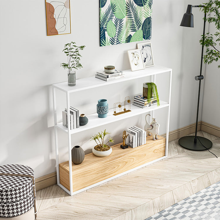 Contemporary Open Etagere Bookshelf with Metal and Shelf for Home
