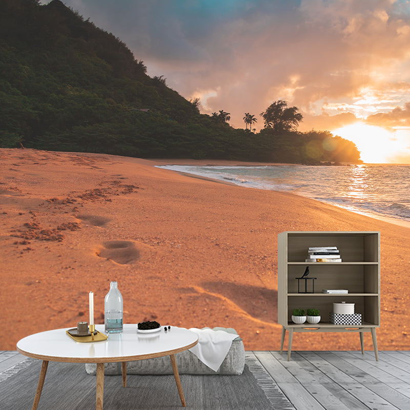 Photography Decorative Modern Sea Beach Wallpaper Indoor Room Wallpaper