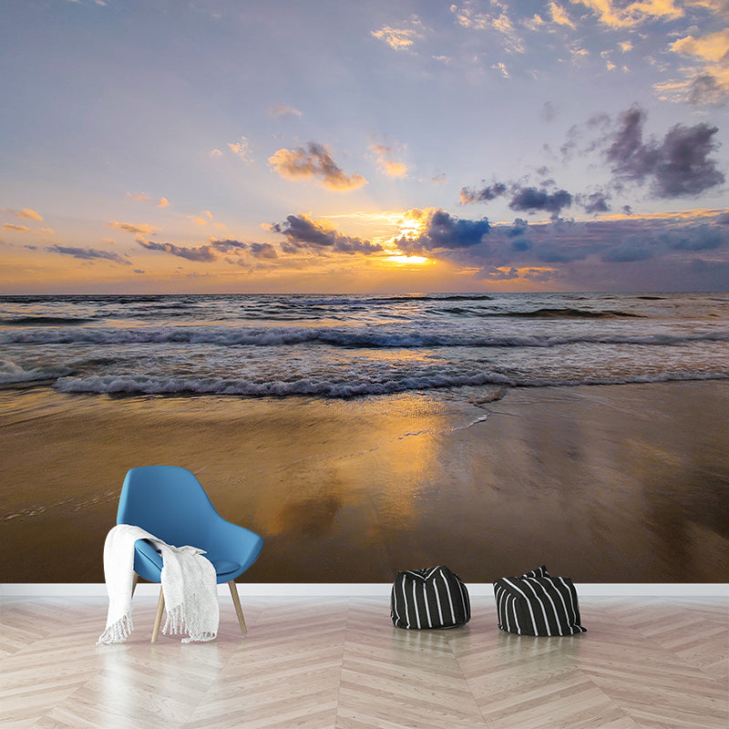 Sea Beach Photography Wallpaper Modern Living Room Wall Mural