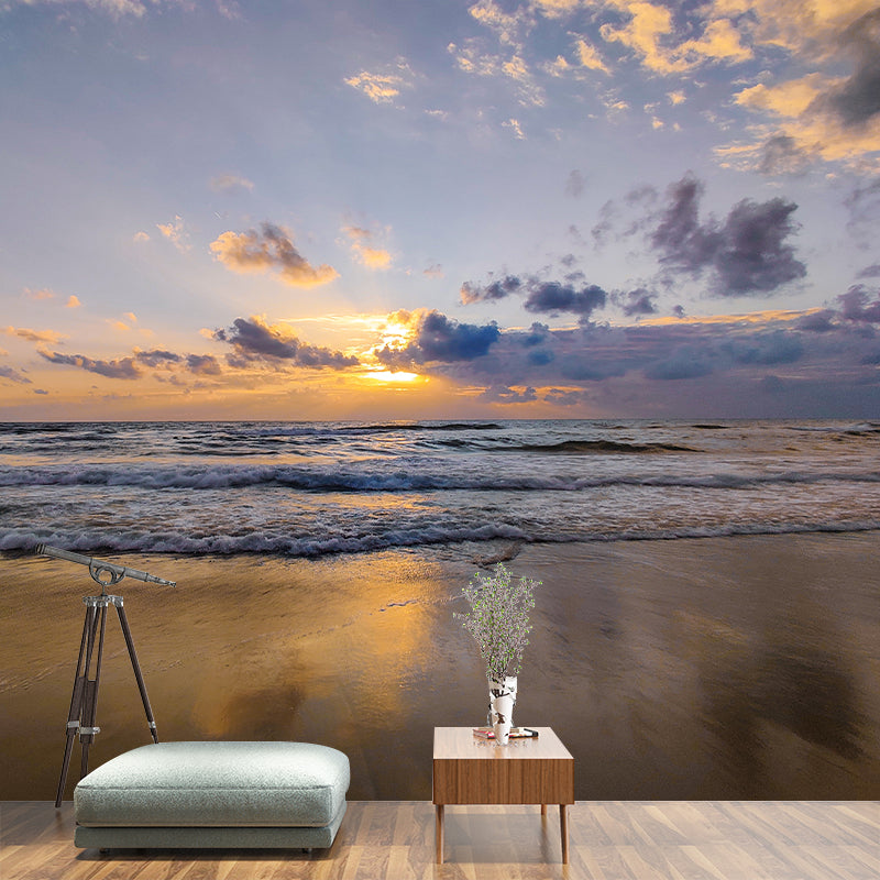 Sea Beach Photography Wallpaper Modern Living Room Wall Mural