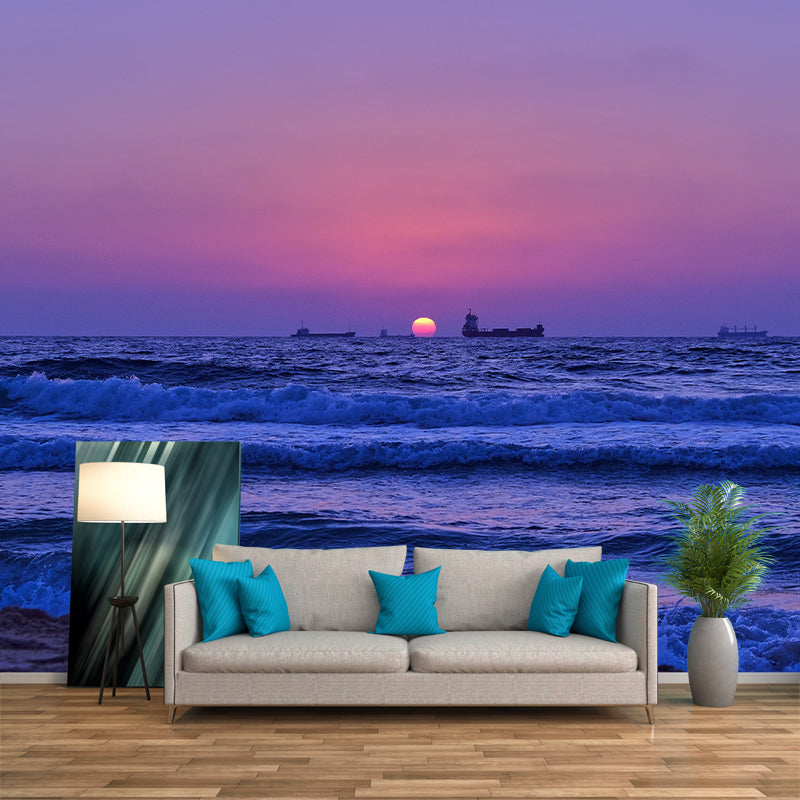 Decorative Photography Sea Beach Wall Mural Living Room Wallpaper