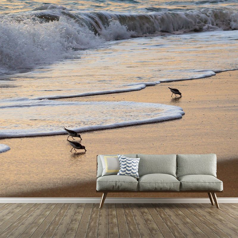 Photography Modern Wallpaper Sea Beach Living Room Wall Mural