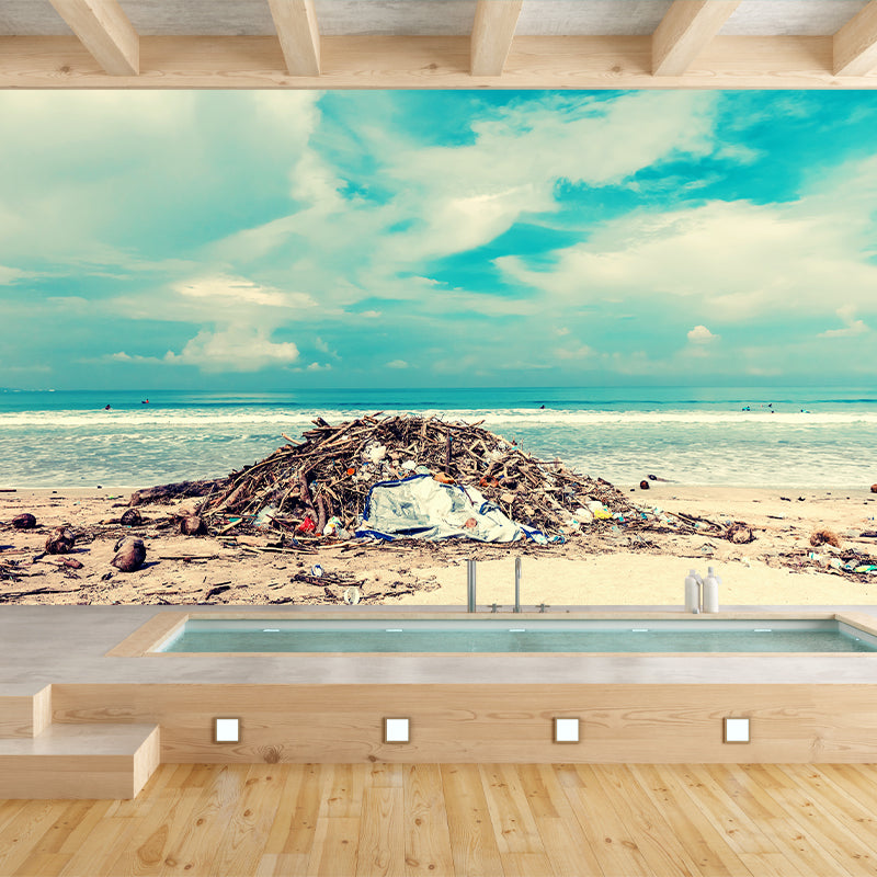 Wall Mural Decorative Photography Sea Beach Living Room Wallpaper
