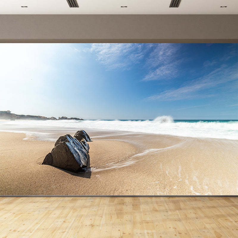 Environmental Modern Wallpaper Sea Beach Living Room Wall Mural