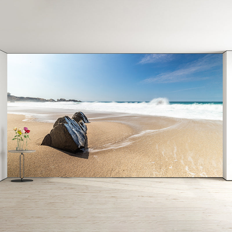 Environmental Modern Wallpaper Sea Beach Living Room Wall Mural