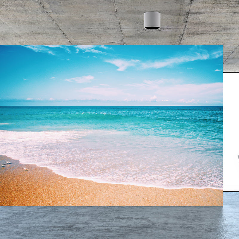 Environmental Modern Wallpaper Sea Beach Living Room Wall Mural
