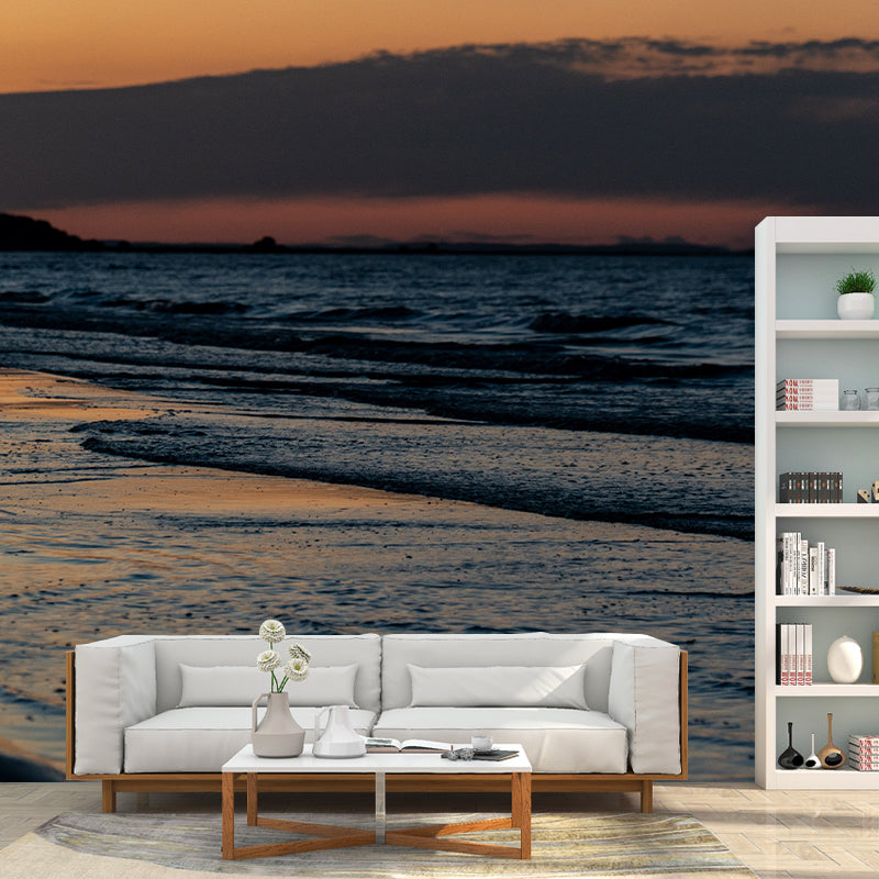 Environmental Modern Wallpaper Sea Beach Living Room Wall Mural