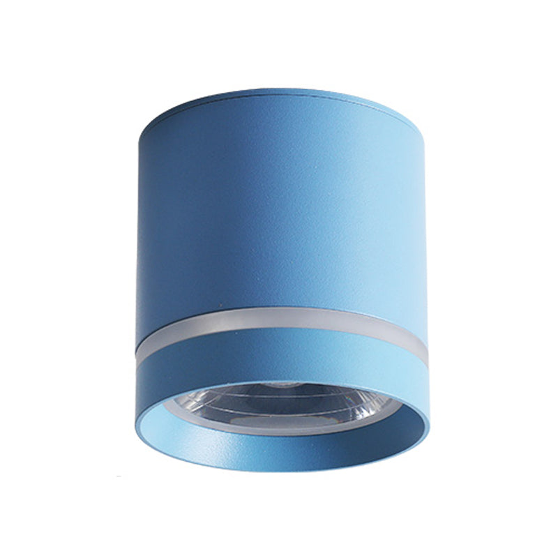 1 Light Cylindrical Ceiling Lamp Modern Style Metal Ceiling Lighting for Living Room