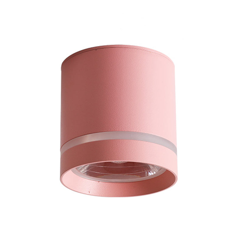 1 Light Cylindrical Ceiling Lamp Modern Style Metal Ceiling Lighting for Living Room