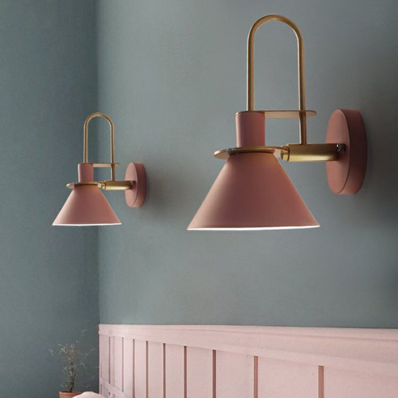Modern Style Flared Wall Light Sconces Metal 1 Light Wall Lighting Ideas