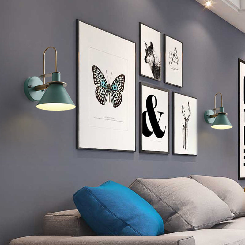 Modern Style Flared Wall Light Sconces Metal 1 Light Wall Lighting Ideas