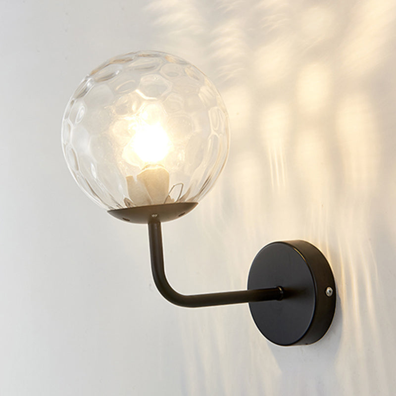 Simplicity Wall Lighting Fixture Round Glass Wall Light Sconce