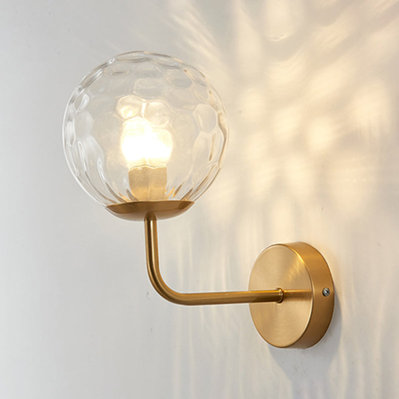 Simplicity Wall Lighting Fixture Round Glass Wall Light Sconce