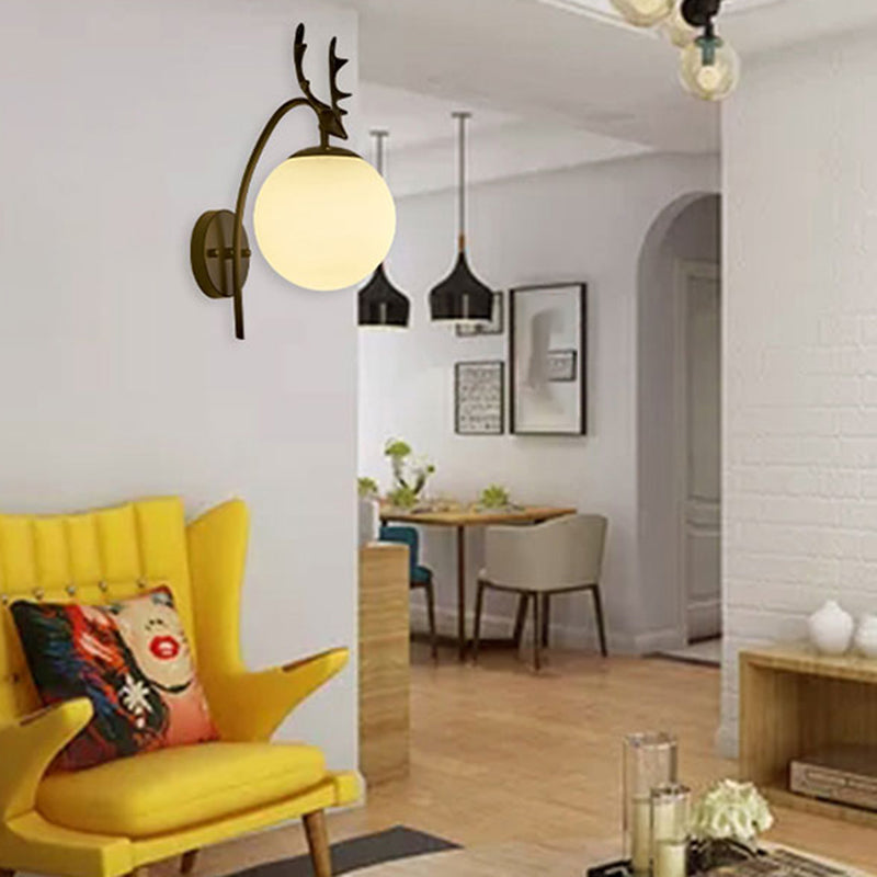 Simplicity Wall Lighting Fixture Round Glass Wall Light Sconce