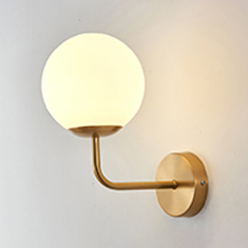 Simplicity Wall Lighting Fixture Round Glass Wall Light Sconce