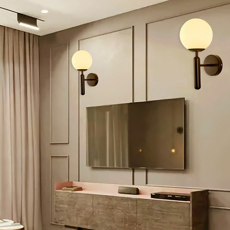 Simplicity Wall Lighting Fixture Round Glass Wall Light Sconce