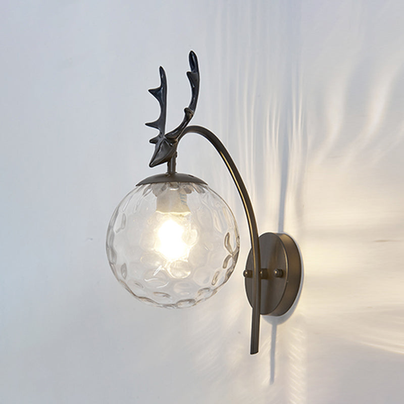 Simplicity Wall Lighting Fixture Round Glass Wall Light Sconce
