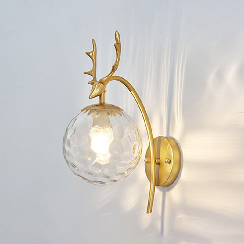 Simplicity Wall Lighting Fixture Round Glass Wall Light Sconce