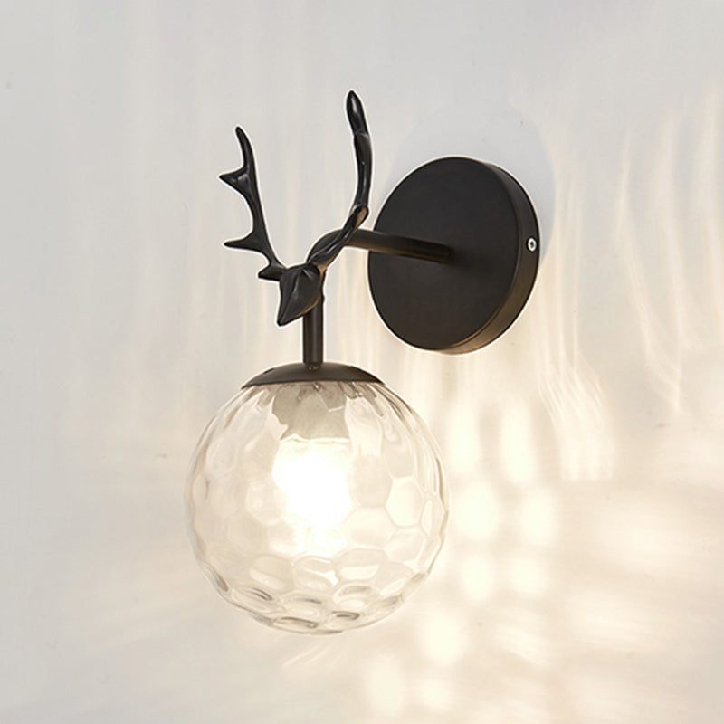 Simplicity Wall Lighting Fixture Round Glass Wall Light Sconce