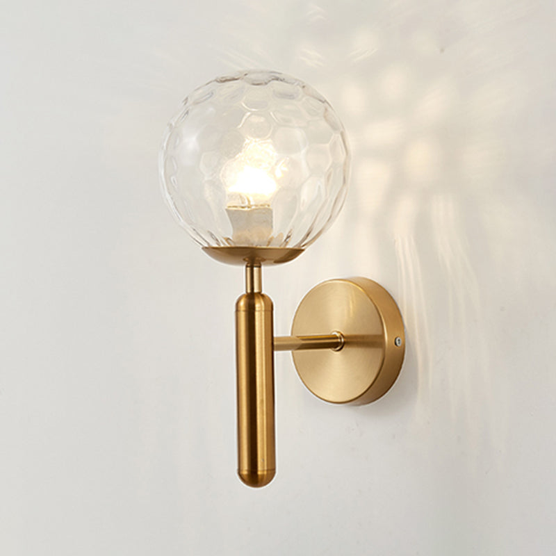 Simplicity Wall Lighting Fixture Round Glass Wall Light Sconce