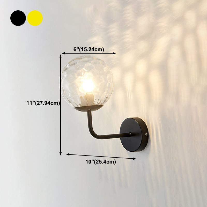 Simplicity Wall Lighting Fixture Round Glass Wall Light Sconce